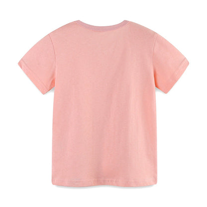 Summer Girls’ Cartoon Animals Pattern T-shirt in European and American Style, MyKids-USA®, Baby & Toddler Tops, MyKids-USA -  -  -  -  -  -  - 