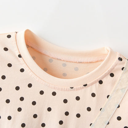 Autumn and Spring Arrival Dots Pattern Long Sleeves Top for Stylish Girls, MyKids-USA®, Shirts, MyKids-USA -  -  -  -  -  -  - 