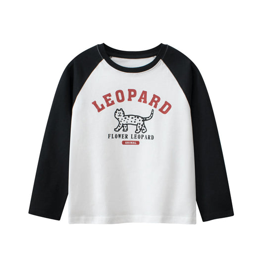 Baby Boy Kids Leopard Cartoon Letters Printing Crew Neck Long Sleeve Pullover, MyKids-USA®, Baby & Toddler Outerwear, MyKids-USA - Size/Age - 130 (7-8Y) - Color - Navy Blue (Dark Blue) -  -  - TR2312081100-A