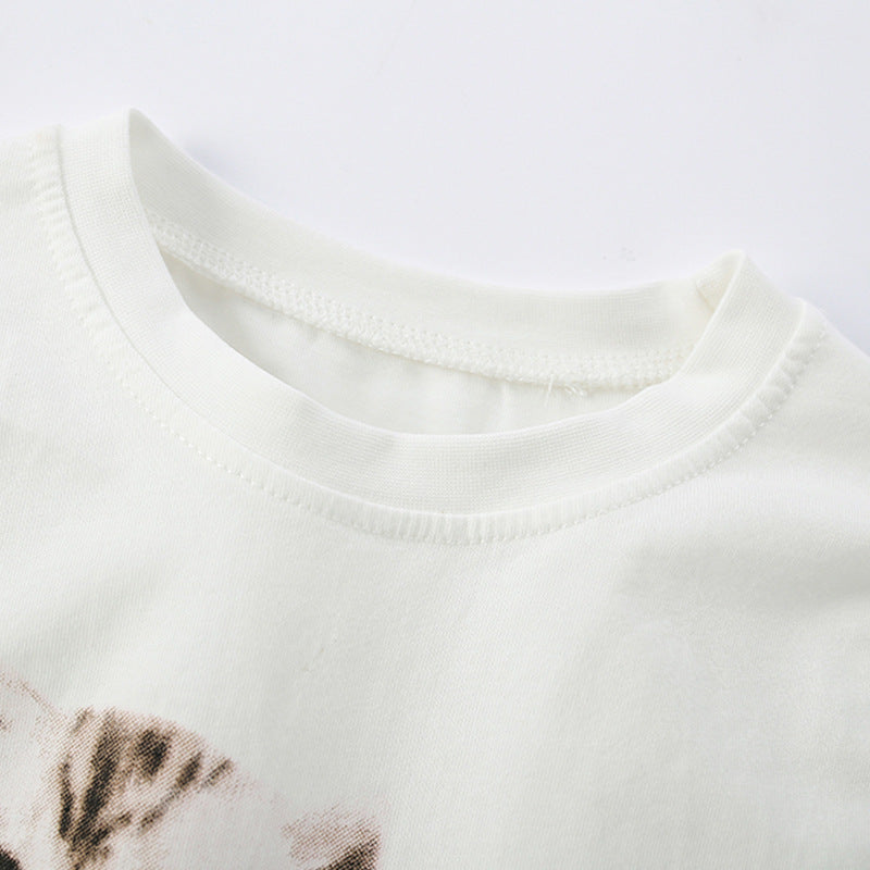 Autumn and Spring Arrival Animals Cartoon Pattern Long Sleeves Pullover for Stylish Girls, MyKids-USA®, Sweatshirts, MyKids-USA -  -  -  -  -  -  - 