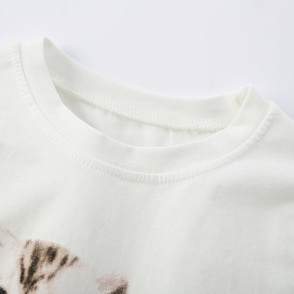 Autumn and Spring Arrival Animals Cartoon Pattern Long Sleeves Pullover for Stylish Girls, MyKids-USA®, Sweatshirts, MyKids-USA -  -  -  -  -  -  - 