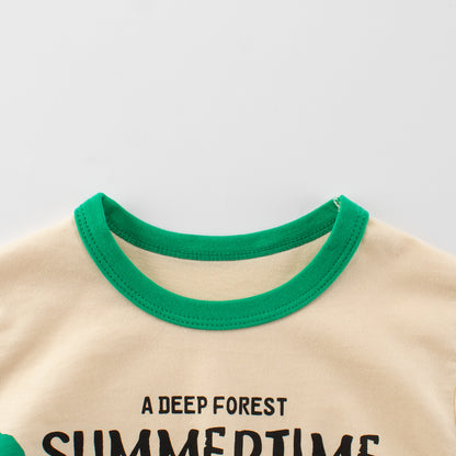 Summer Boys’ Animals Cartoon and Letters Pattern T-shirt in European and American Style, MyKids-USA®, Baby & Toddler Tops, MyKids-USA -  -  -  -  -  -  - 