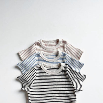 MyKids-USA® Arrival Summer Baby Kids Short Sleeves Striped T-shirt and Shorts Clothing Set