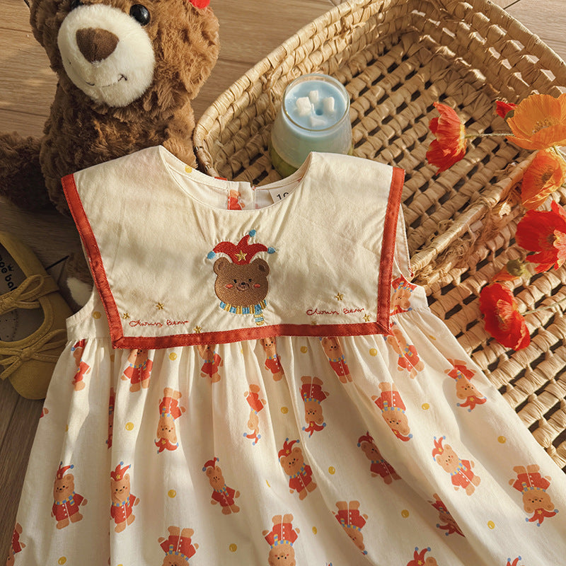 Summer Arrival Baby Girls Sleeveless Teddy Bears Pattern Dress, MyKids-USA®, Baby & Children's Dresses, MyKids-USA -  -  -  -  -  -  - .