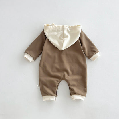 Autumn Arrival Baby Unisex Long Sleeves Teddy Bear Pattern Casual Hooded Rompers, MyKids-USA®, Baby One-Pieces, MyKids-USA -  -  -  -  -  -  - 