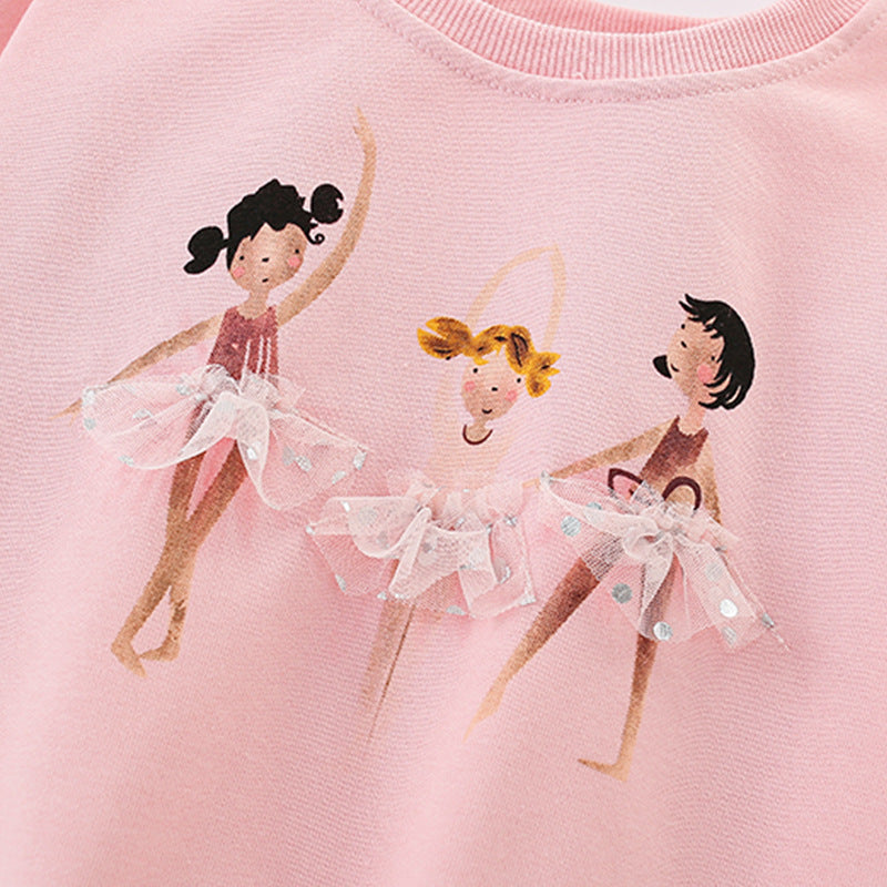 Spring and Autumn Girls Cartoon Pattern Long Sleeves Pullover and Pants Clothing Set, MyKids-USA®, Baby & Toddler Outfits, MyKids-USA -  -  -  -  -  -  - 