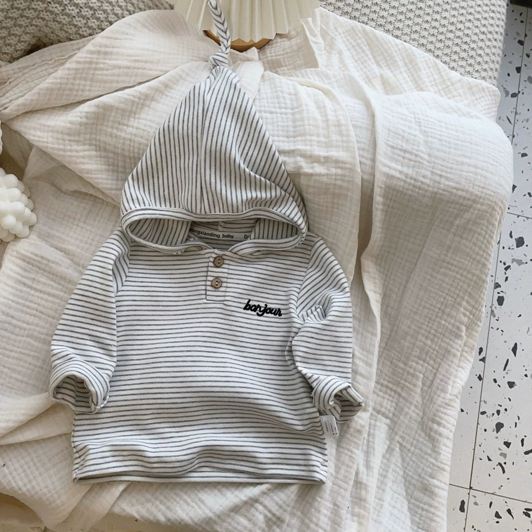 Autumn Arrival Baby Unisex Long Sleeves Casual Letters Pattern Hoodie, MyKids-USA®, Hoodies, MyKids-USA - Size/Age - 73 (6-9M) - Color - Grey -  -  - TR2508162337-B