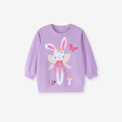 Spring and Autumn Girls Cute Rabbit Cartoon Pattern Long Sleeves Sweatshirt and Floral Pants Clothing Set, MyKids-USA®, Baby & Toddler Outfits, MyKids-USA -  -  -  -  -  -  - 