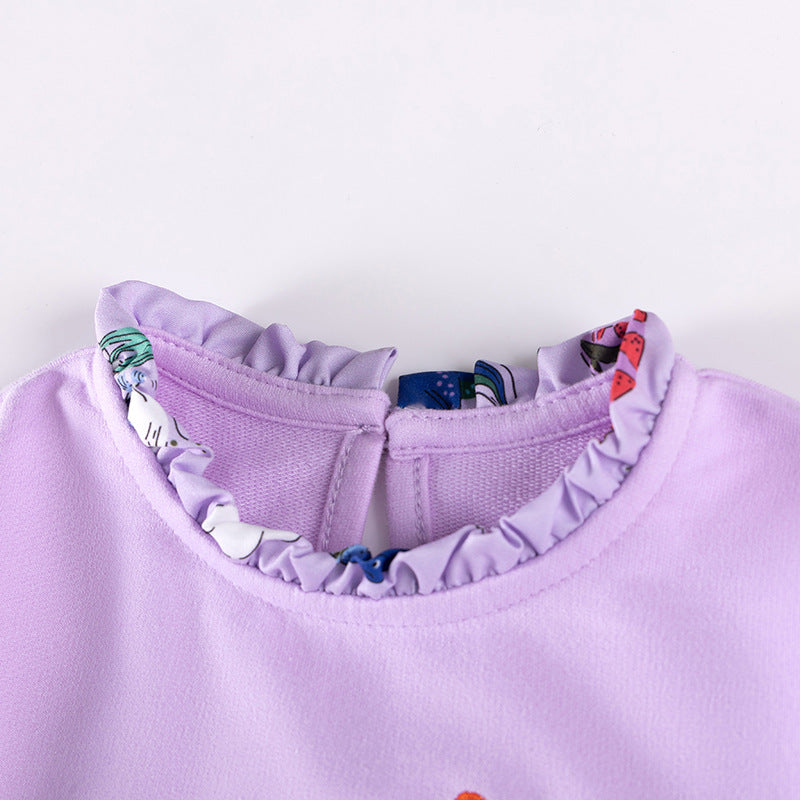 Autumn and Spring Arrival Cartoon Dinosaurs Pattern Long Sleeves Dress for Stylish Girls, MyKids-USA®, Baby & Toddler Dresses, MyKids-USA -  -  -  -  -  -  - 