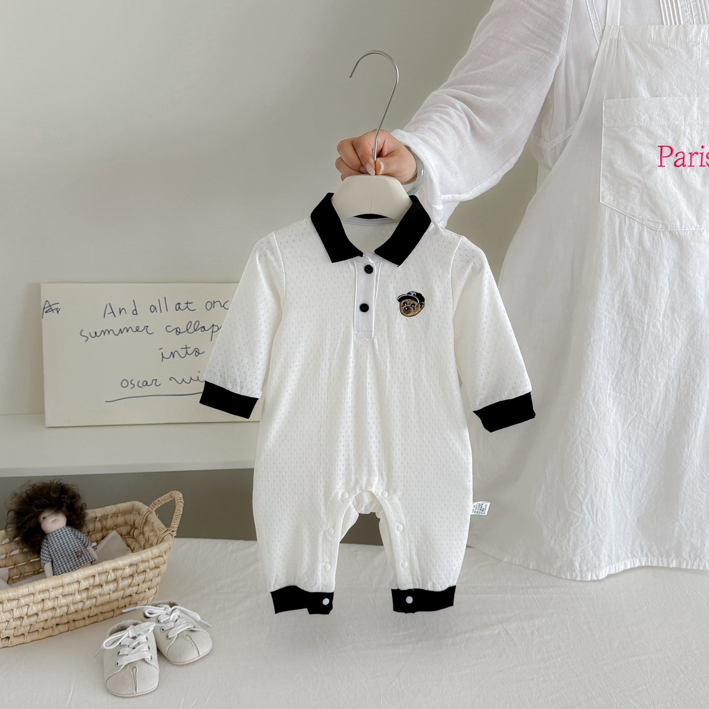 MyKids-USA® Autumn Arrival Baby Boys Long Sleeves Casual Turn-down Collar Rompers