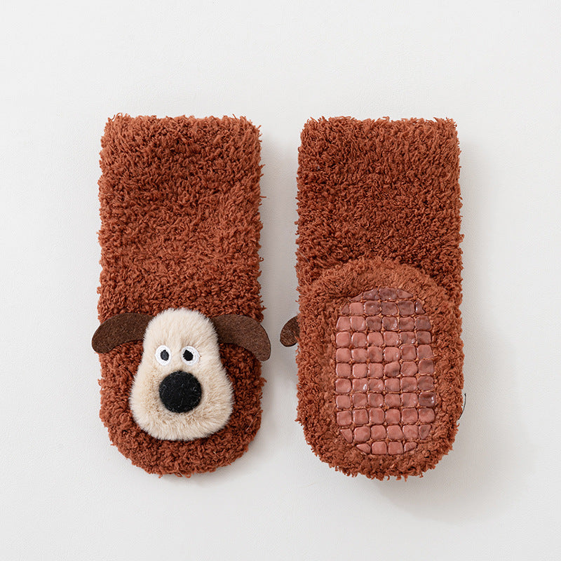 Winter Thick Baby Unisex Breathable Puppy Pattern Cute Walking Socks, MyKids-USA®, Baby & Toddler Socks & Tights, MyKids-USA - Size/Age - S (0-1Y) - Color - Coffee -  -  - TR2511142340-C