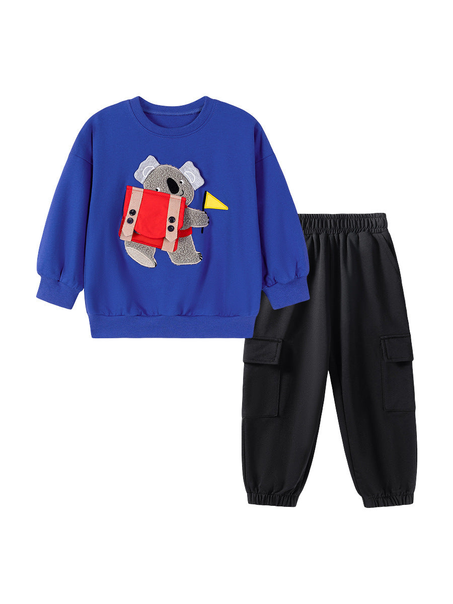 Spring and Autumn Boys Animals Cartoon Pattern Long Sleeves Pullover and Pants Clothing Set, MyKids-USA®, Baby & Toddler Outfits, MyKids-USA -  -  -  -  -  -  - 