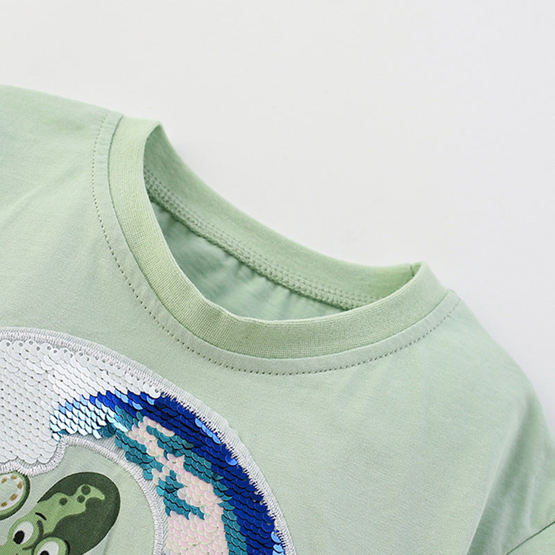 Summer Boys’ Octopus Cartoon Pattern T-shirt in European and American Style, MyKids-USA®, Baby & Toddler Tops, MyKids-USA -  -  -  -  -  -  - 