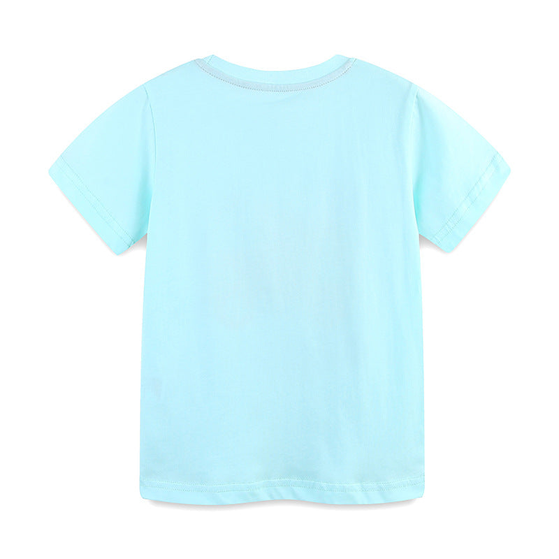 Summer Boys’ Animals Cartoon Pattern T-shirt in European and American Style, MyKids-USA®, Baby & Toddler Tops, MyKids-USA -  -  -  -  -  -  - 