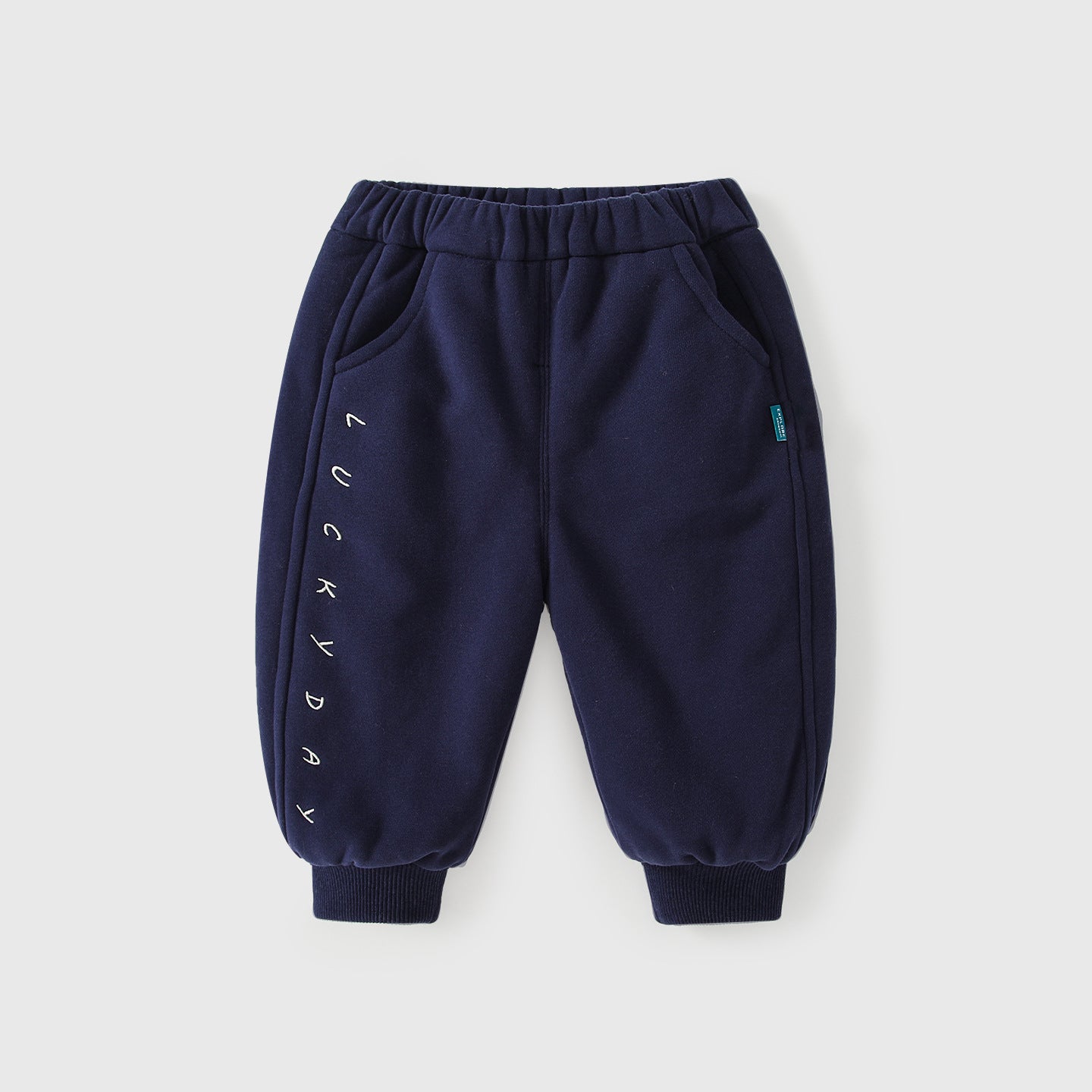 Winter Arrival Casual Baby Kids Boys Letters Embroidered Pattern Fleece-lined Pants, MyKids-USA®, Joggers, MyKids-USA - Size/Age - 80 (9-12M) - Color - Navy Blue (Dark Blue) -  -  - TR2509262325-B