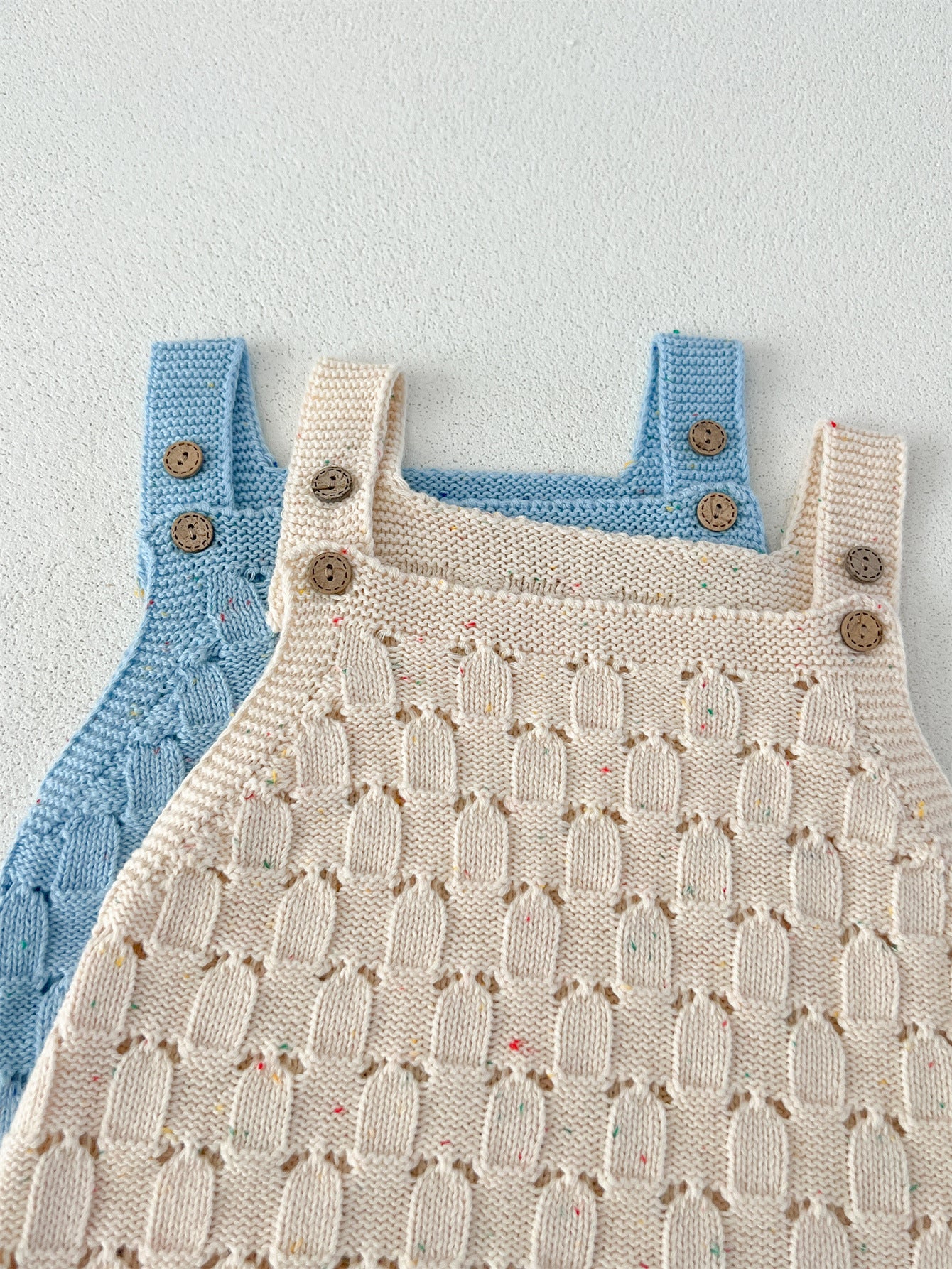 Autumn Arrival Baby Unisex Geometric Hollow-Out Pattern Sleeveless Onesies with Strips, MyKids-USA®, Baby One-Pieces, MyKids-USA -  -  -  -  -  -  - 