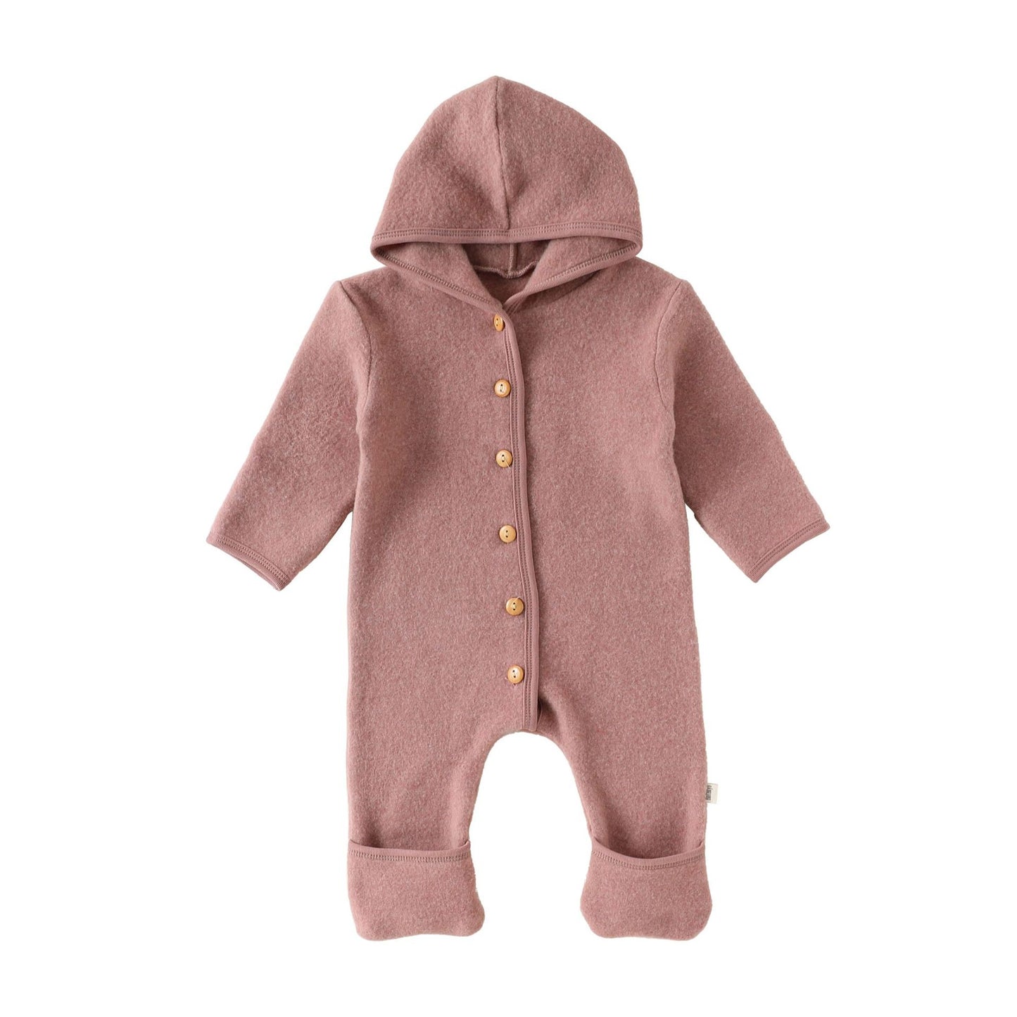 Winter Arrival Baby Unisex Long Sleeves Solid Color Hooded Rompers, MyKids-USA®, Baby One-Pieces, MyKids-USA - Size/Age - 66 (3-6M) - Color - Pink -  -  - TR2512271018-C.