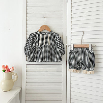 Arrival Autumn Baby Kids Girls Long Sleeves Plaid Top and Bloomers – Princess Sister Matching Set, MyKids-USA®, Baby & Toddler Outfits, MyKids-USA -  -  -  -  -  -  - 