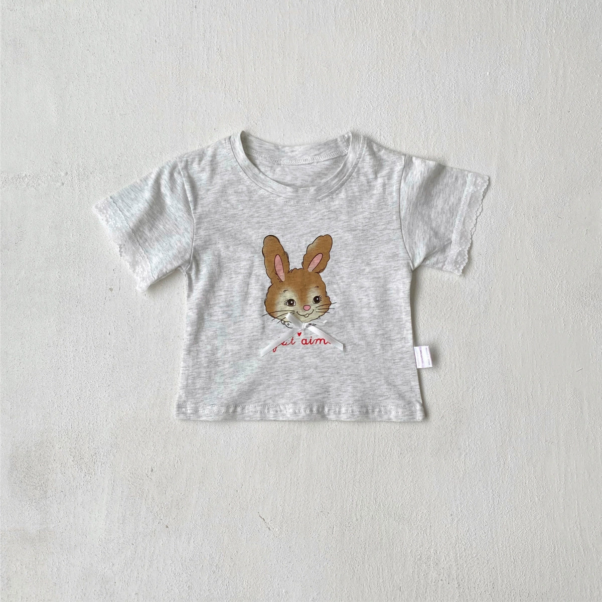 Summer Hot Selling Baby Kids Girls Short Sleeves Cartoon Rabbit Pattern T-shirt, MyKids-USA®, Baby & Toddler Tops, MyKids-USA - Size/Age - 73 (6-9M) - Color - Grey -  -  - TR2506032306-A