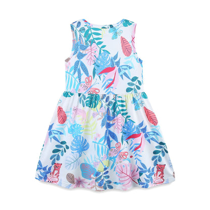 Summer Arrival Colorful Jungle Pattern Sleeveless Dress for Stylish Girls, MyKids-USA®, Baby & Toddler Dresses, MyKids-USA -  -  -  -  -  -  - 
