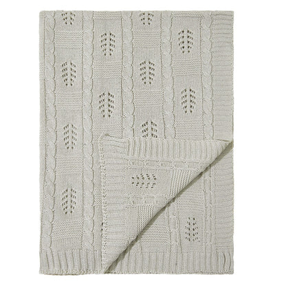 Knitted Baby Blanket With Hollow Out Design: New Solid Color Collection For All Seasons