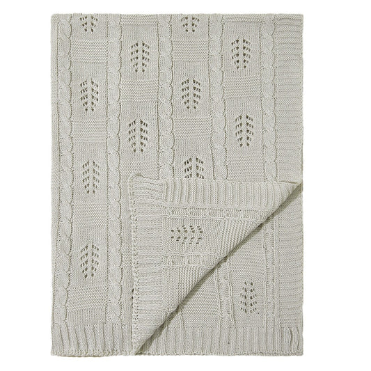 Knitted Baby Blanket With Hollow Out Design: New Solid Color Collection For All Seasons