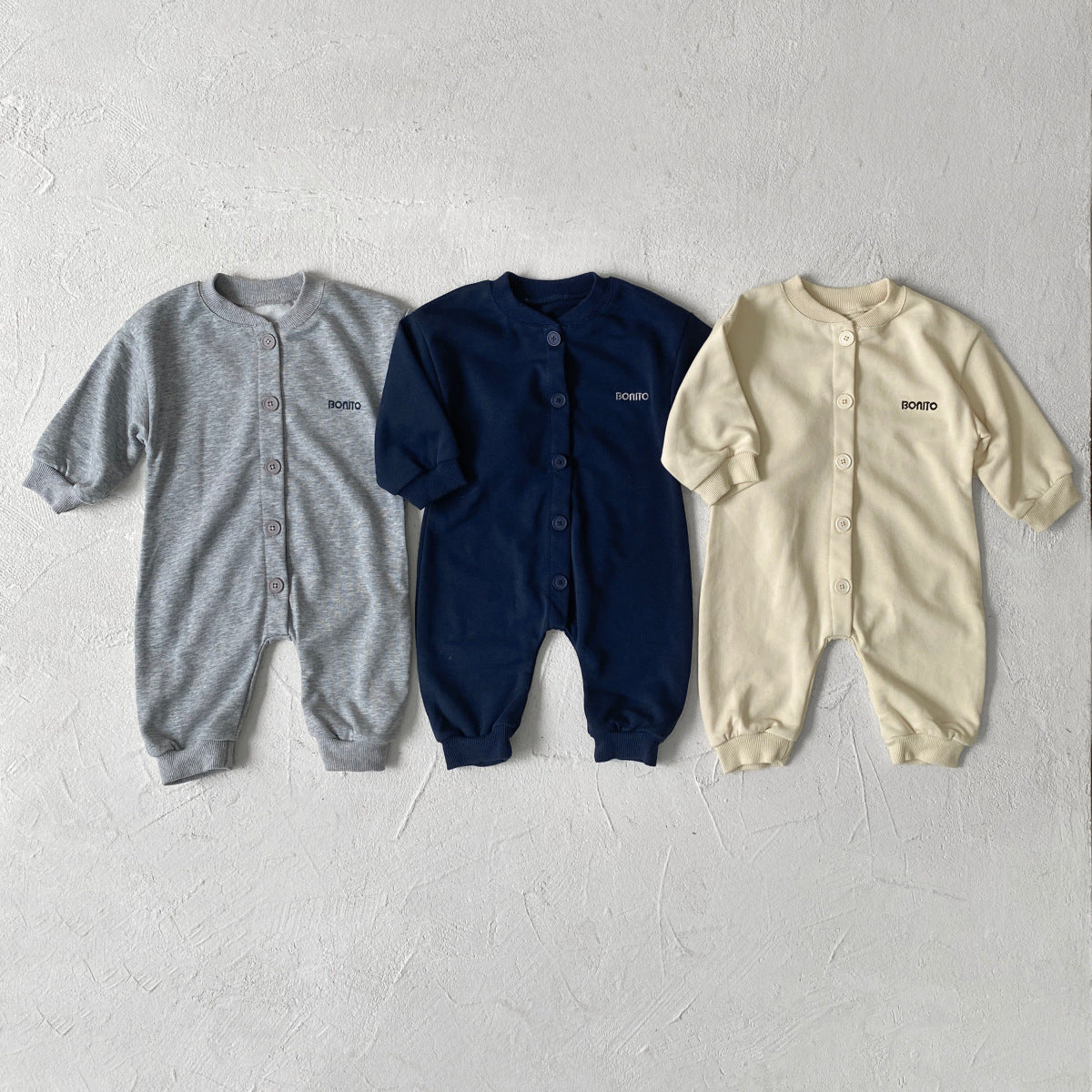 MyKids-USA® Autumn Hot Selling Baby Unisex Letters Pattern Long Sleeves Romper