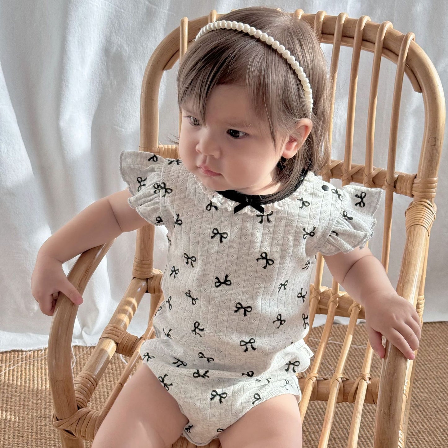 Summer Arrival Baby Girls Cute Butterfly-bows Pattern Fly Sleeves Onesies, MyKids-USA®, Baby One-Pieces, MyKids-USA - Size/Age - 66 (3-6M) - Color - Apricot -  -  - TR2505202350-A