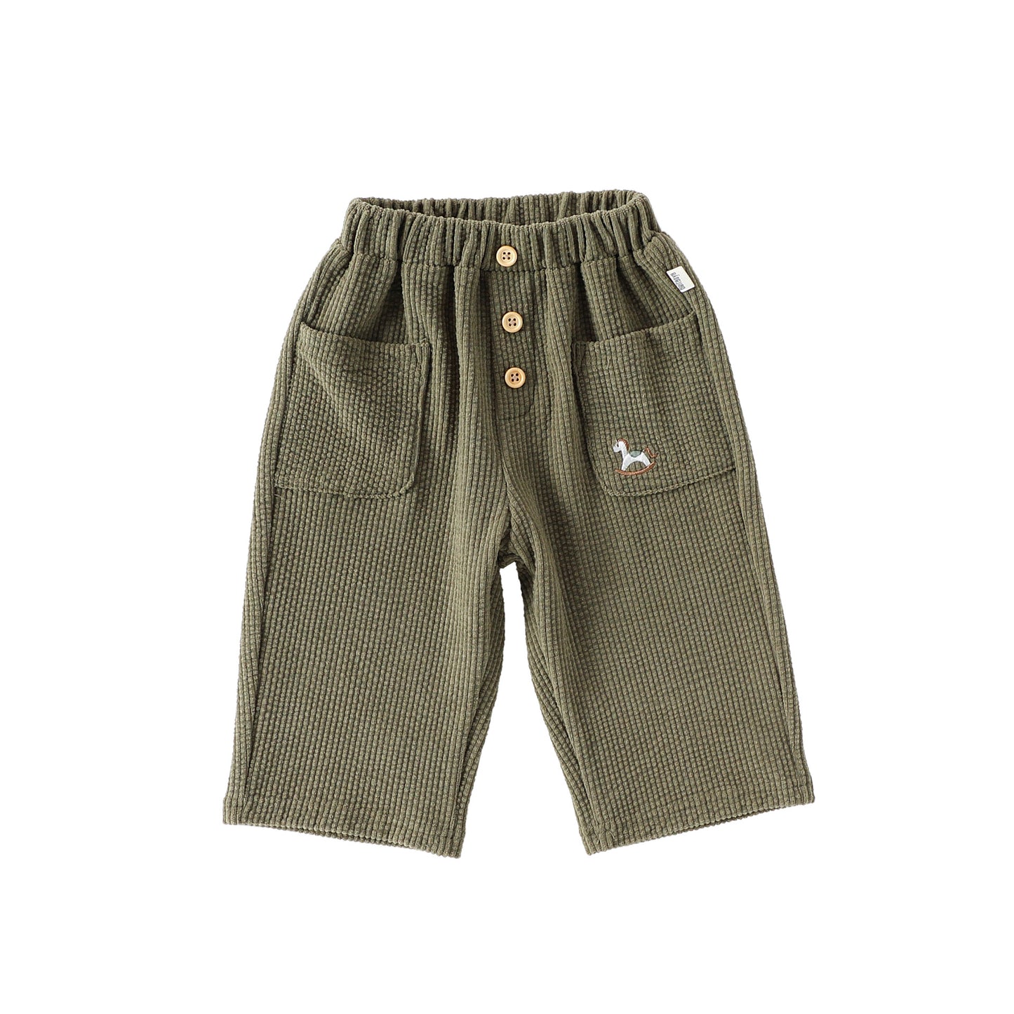 Casual Baby Kids Cartoon Embroidered Pattern Corduroy Pants, MyKids-USA®, Baby & Toddler Bottoms, MyKids-USA - Size/Age - 73 (6-9M) - Color - Green -  -  - TR2509242320-C