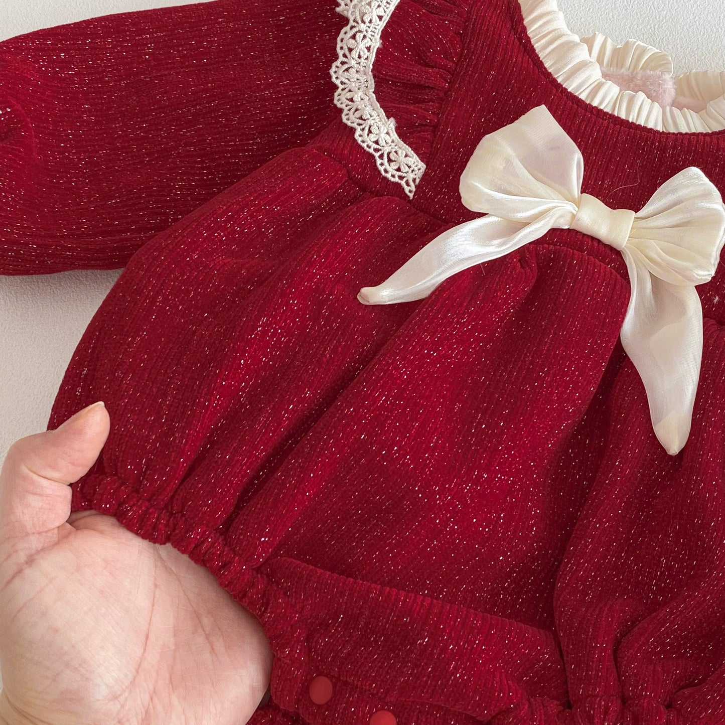 Autumn and Winter Arrival Baby Girls Long Sleeves Butterfly-bow Decorated Bodysuit, MyKids-USA®, Baby One-Pieces, MyKids-USA -  -  -  -  -  -  - .