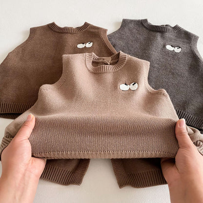 Arrival Winter and Autumn Baby Kids Unisex Cartoon Pattern Sleeveless Knitted Vest, MyKids-USA®, Tunics, MyKids-USA -  -  -  -  -  -  - 