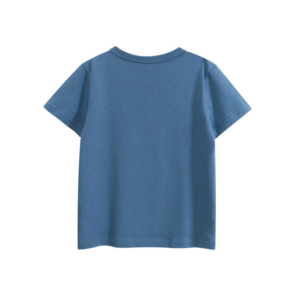 Summer Boys’ Cartoon and Letters Pattern T-shirt in European and American Style, MyKids-USA®, Baby & Toddler Tops, MyKids-USA -  -  -  -  -  -  - 