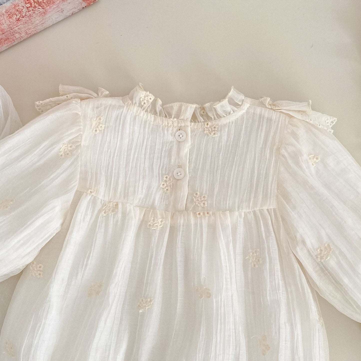 Spring Arrival Baby Girls Long Sleeves Flowers Pattern Ruffle Neck Bodysuit, MyKids-USA®, Bodysuits, MyKids-USA -  -  -  -  -  -  - .