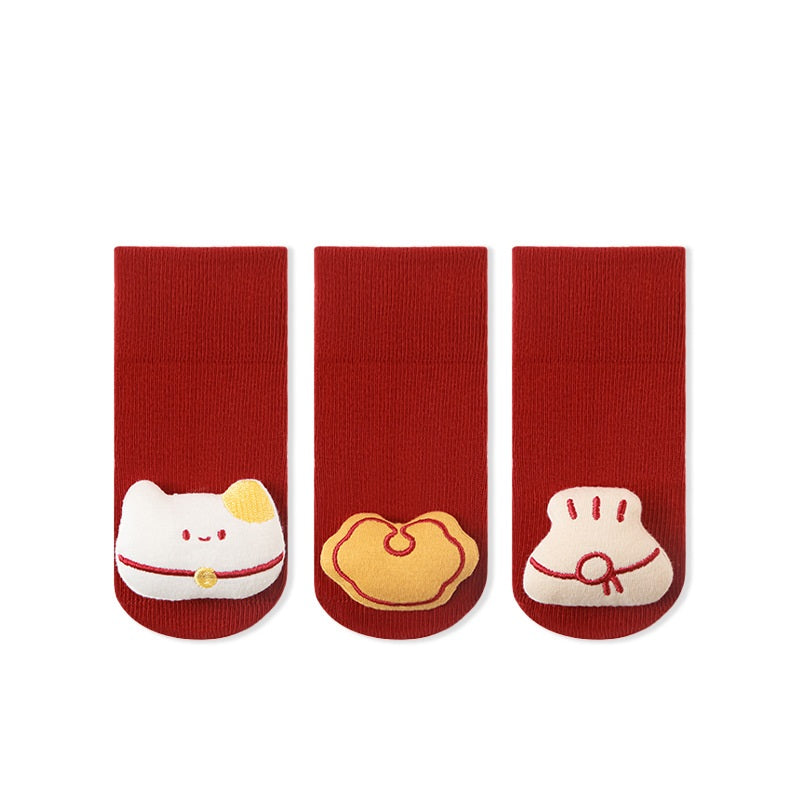 Autumn and Spring Baby Boys and Girls Cute Cartoon Pattern Socks 1 Lot=3-Pair Set, MyKids-USA®, Baby & Toddler Socks & Tights, MyKids-USA - Size/Age - XS (0-6M) - Color - Pink -  -  - TR2601252156-B.