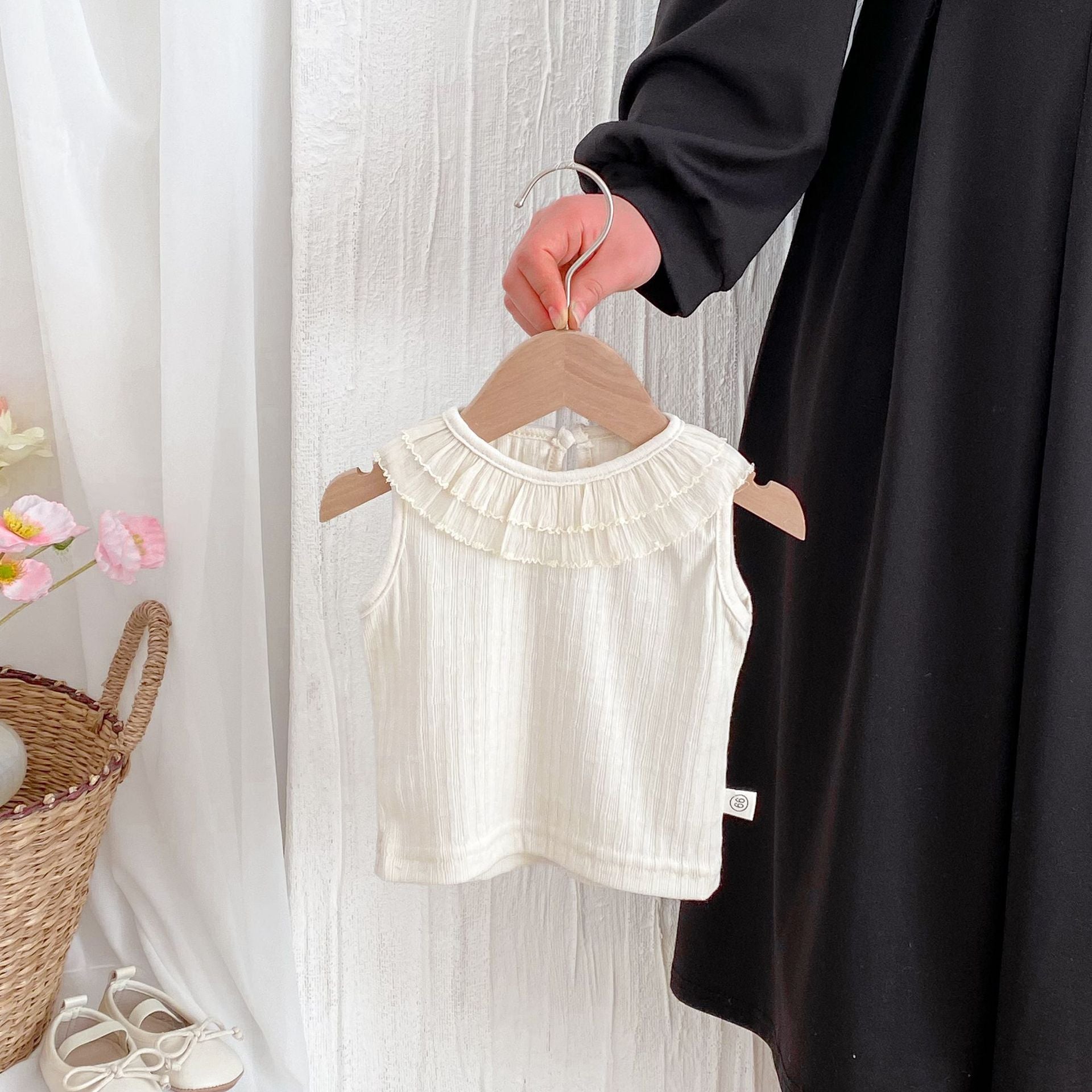 Summer Baby Kids Casual Solid Color Striped Pattern Sleeveless Top Vest with Tulle Skirt Clothing Set for Girls, MyKids-USA®, Baby & Toddler Outfits, MyKids-USA -  -  -  -  -  -  - 