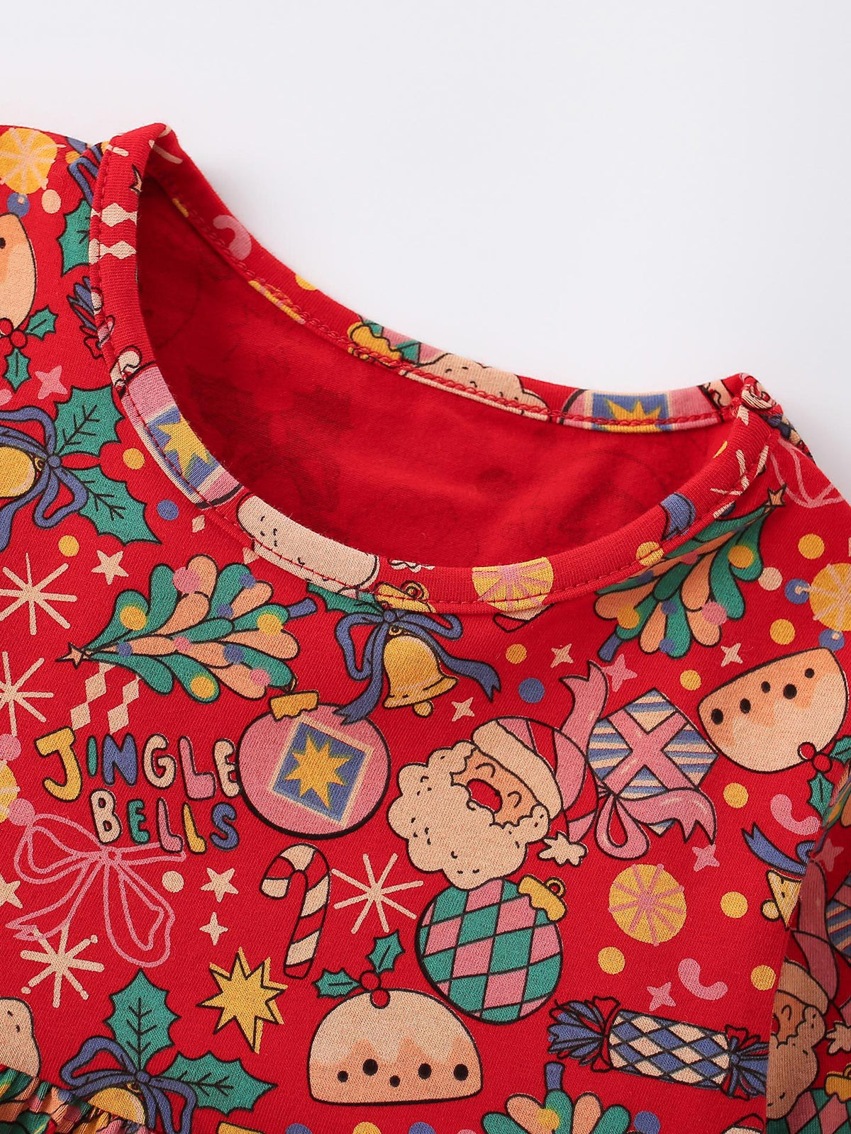 MyKids-USA® Autumn Arrival Baby Kids Girls Princess Christmas Pattern Long Sleeves Dress