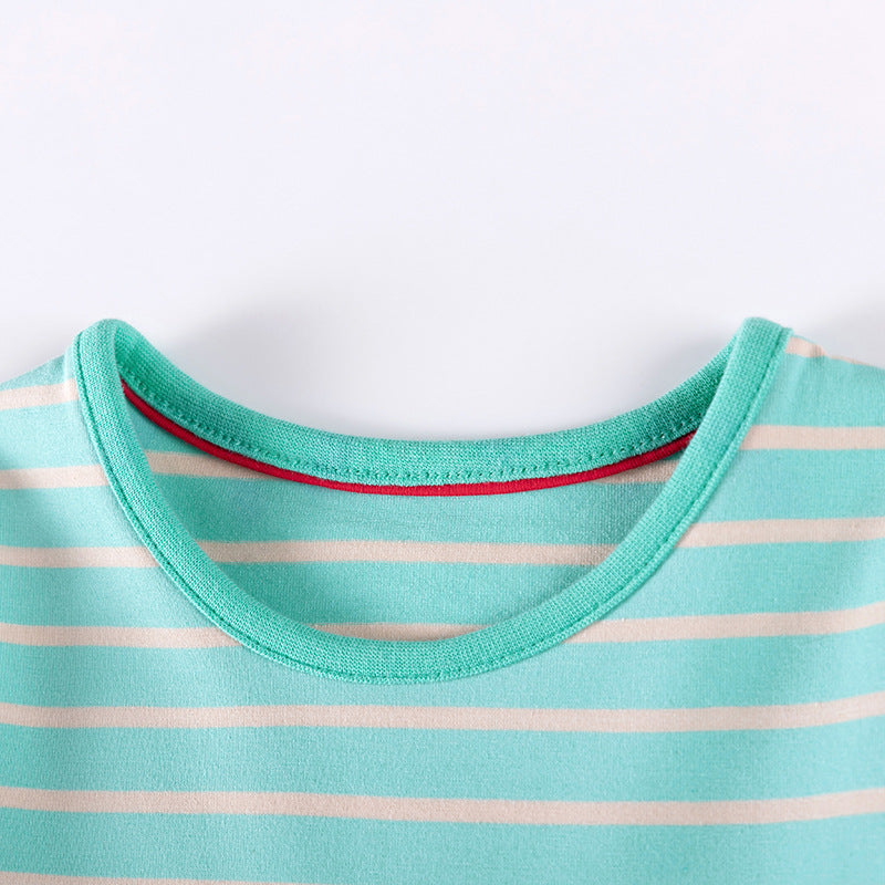 Autumn and Spring Arrival Rainbow and Striped Pattern Long Sleeves Dress for Stylish Girls, MyKids-USA®, Baby & Toddler Dresses, MyKids-USA -  -  -  -  -  -  - 