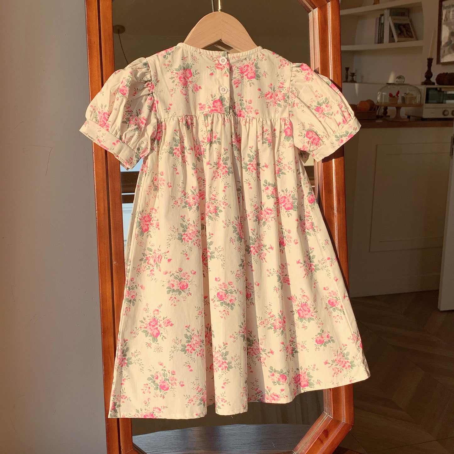 Summer Baby Kids Girls French Short Sleeves Floral Pattern Printed Dress, MyKids-USA®, Baby & Toddler Dresses, MyKids-USA -  -  -  -  -  -  - 