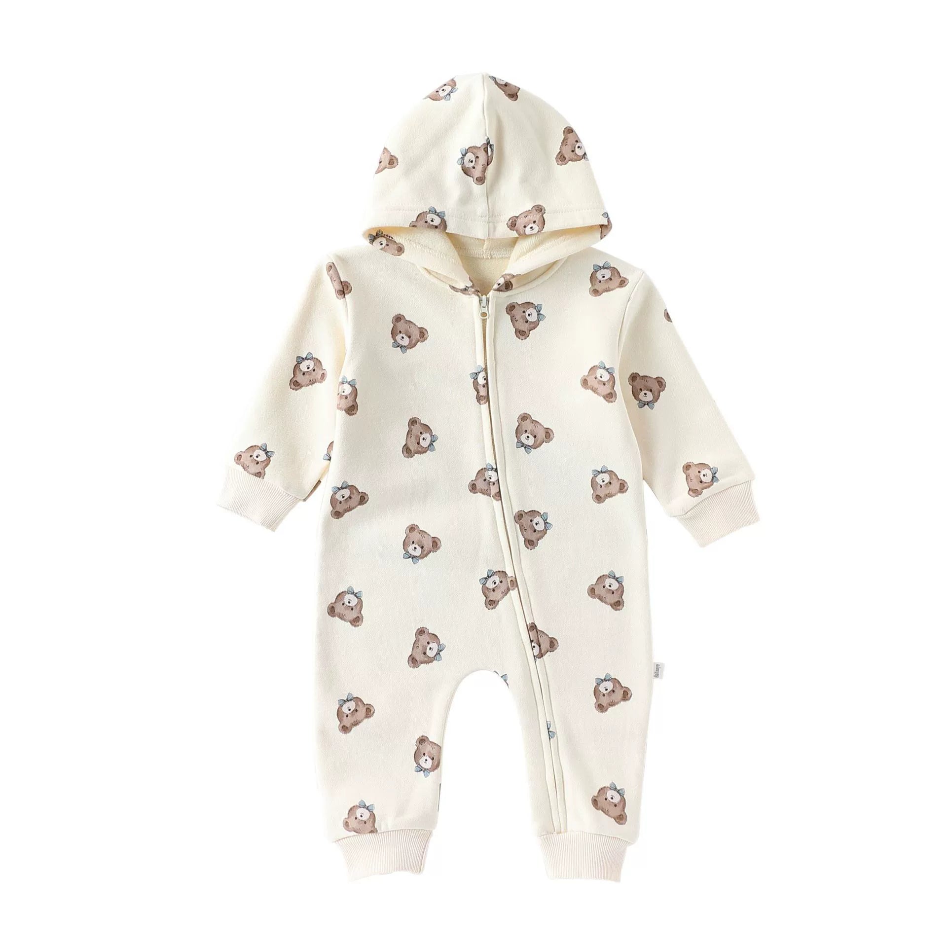 Autumn Arrival Baby Unisex Long Sleeves Animals Cartoon Pattern Hooded Rompers, MyKids-USA®, Baby One-Pieces, MyKids-USA - Size/Age - 66 (3-6M) - Color - Apricot -  -  - TR2509062159-A