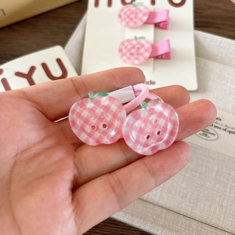 Collection of 2 Versatile Fruits Pattern Hair Clips and Hair Ties, MyKids-USA®, Hair Pins, Claws & Clips, MyKids-USA -  -  -  -  -  -  - .