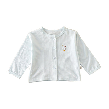 Summer Arrival Baby Kids Unisex Comfortable Simple Logo Thin Knitted Long Sleeves Cardigan, MyKids-USA®, Cardigans, MyKids-USA - Size/Age - 73 (6-9M) - Color - Blue -  -  - TR2504292005-B