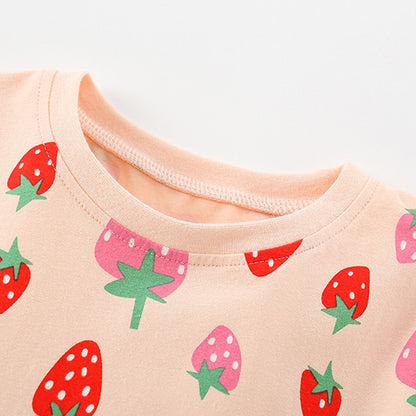 Summer Arrival Strawberry Fruits Pattern Short Sleeves Dress for Stylish Girls, MyKids-USA®, Baby & Toddler Dresses, MyKids-USA -  -  -  -  -  -  - 