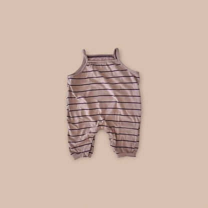 Summer Arrival Baby Unisex Simple Sleeveless Striped Rompers, MyKids-USA®, Baby One-Pieces, MyKids-USA - Size/Age - 66 (3-6M) - Color - Pink -  -  - TR2505291658-B