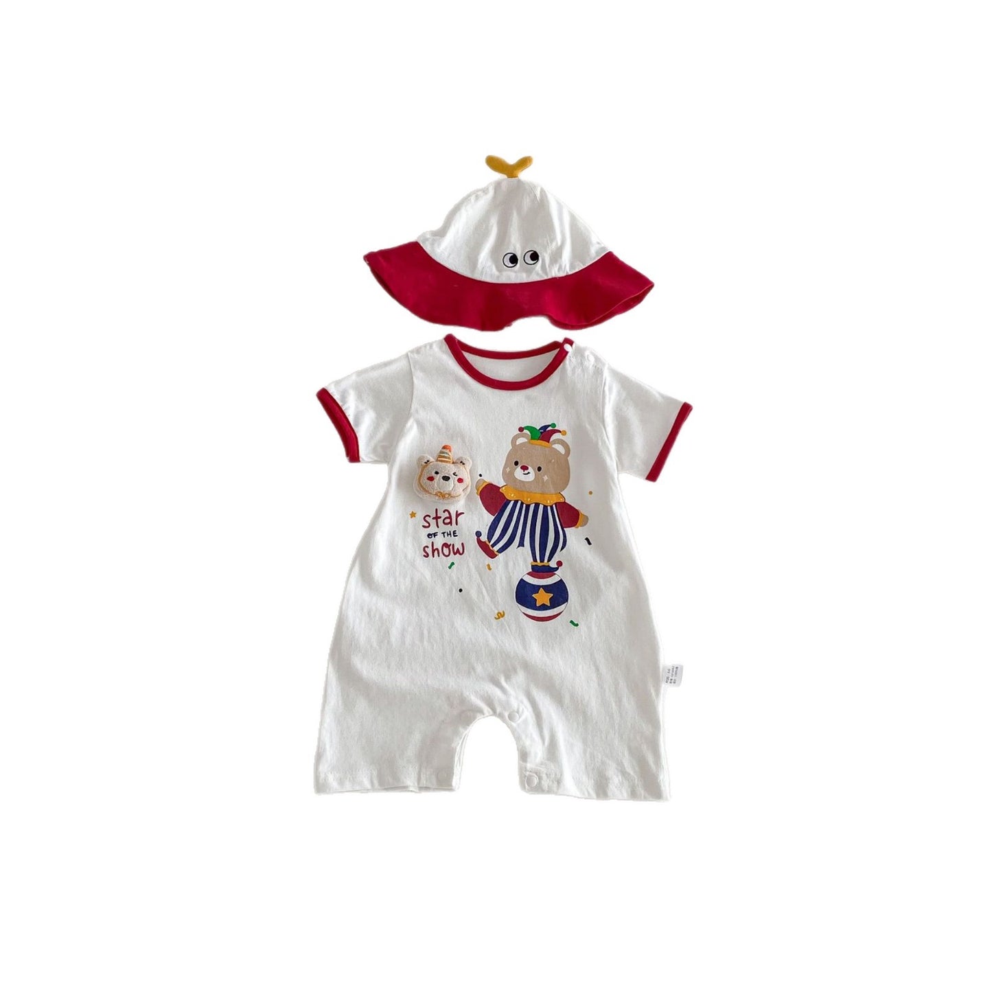 Summer Arrival Baby Boys and Girls Short Sleeves Letters and Cartoon Pattern Rompers, MyKids-USA®, Baby One-Pieces, MyKids-USA -  -  -  -  -  -  - .