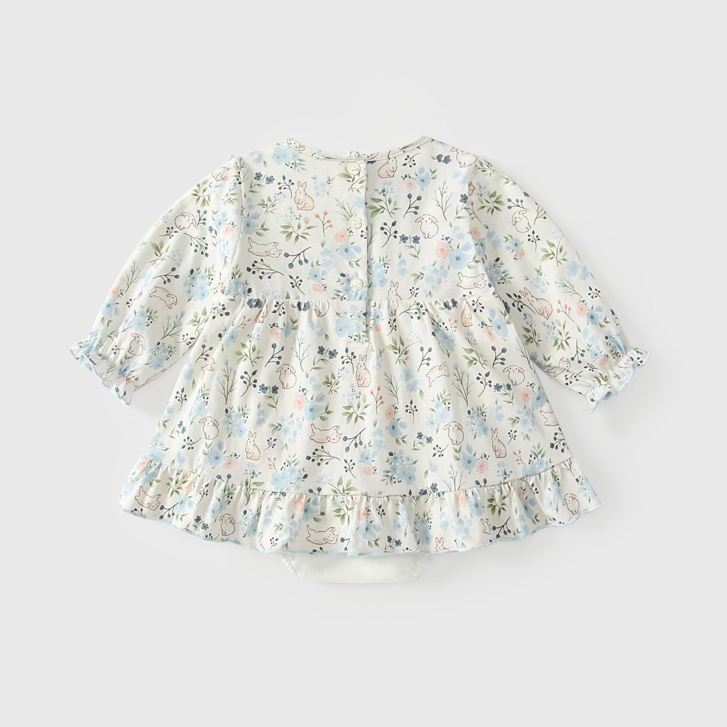Arrival Autumn Baby Girls Floral Long Sleeves Rabbit Pattern Embroidered Dress, MyKids-USA®, Baby & Toddler Dresses, MyKids-USA -  -  -  -  -  -  - 