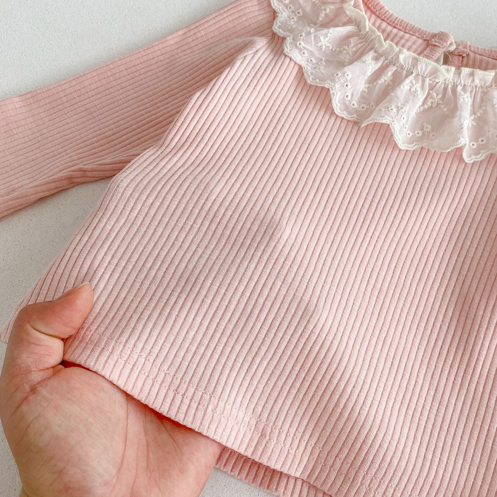 Winter and Autumn Baby Kids Girls Long Sleeves Lace Trim Top and Floral Sleeveless Overalls Clothing Set, MyKids-USA®, Baby & Toddler Outfits, MyKids-USA -  -  -  -  -  -  - 