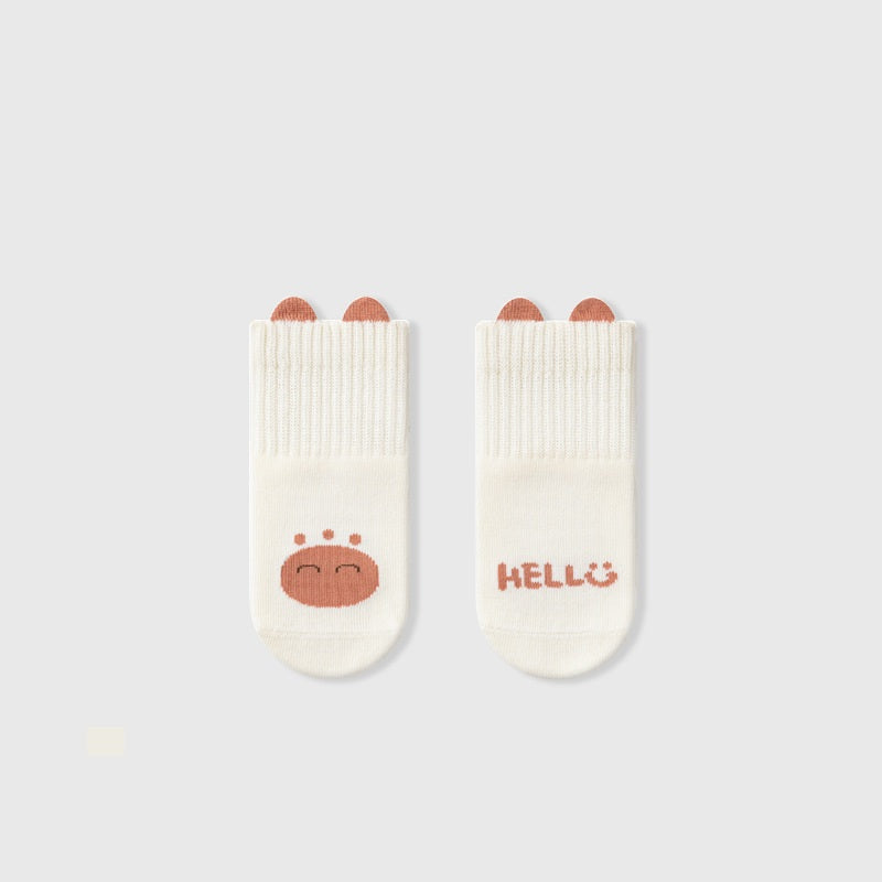 Autumn Baby Unisex Breathable Animals Cartoon and Flower Pattern Color Patchwork Thin Socks, MyKids-USA®, Baby & Toddler Socks & Tights, MyKids-USA - Size/Age - S (0-1Y) - Color - Beige -  -  - TR2509292218-A