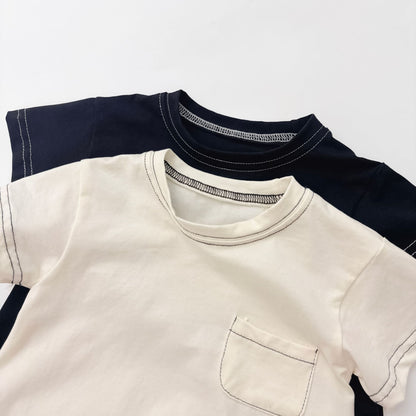 Summer Arrival Baby Unisex Simple Solid Color Short Sleeves Crew Neck Rompers, MyKids-USA®, Baby One-Pieces, MyKids-USA -  -  -  -  -  -  - 