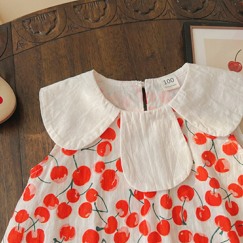 Summer Arrival Baby Girls Sleeveless Cherry Pattern Dress, MyKids-USA®, Baby & Children's Dresses, MyKids-USA -  -  -  -  -  -  - .