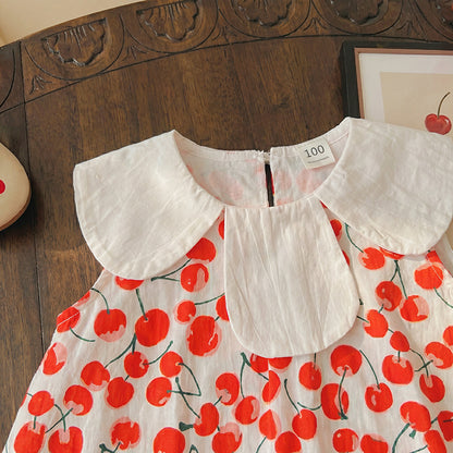 Summer Arrival Baby Girls Sleeveless Cherry Pattern Dress, MyKids-USA®, Baby & Children's Dresses, MyKids-USA -  -  -  -  -  -  - .